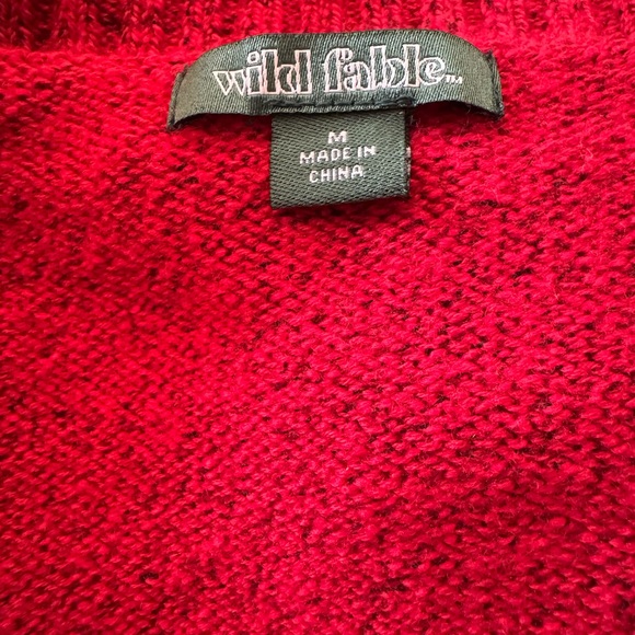 Wild Fable deep red button up cardigan - Picture 3 of 4